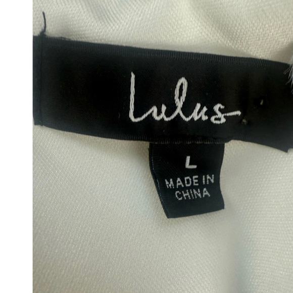 Lulu's Elegant White Satin Off-Shoulder Dress - Picture 7 of 8